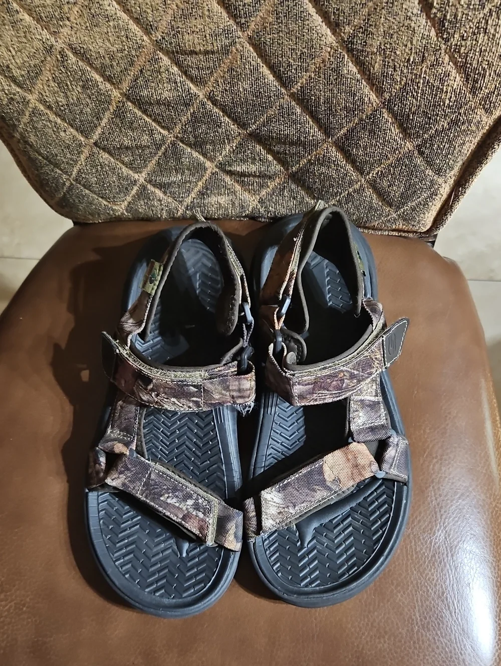 Skechers Relaxed Fit Sargo Namor Sport Sandals Shoes Mossy Oak Camo Print Brown